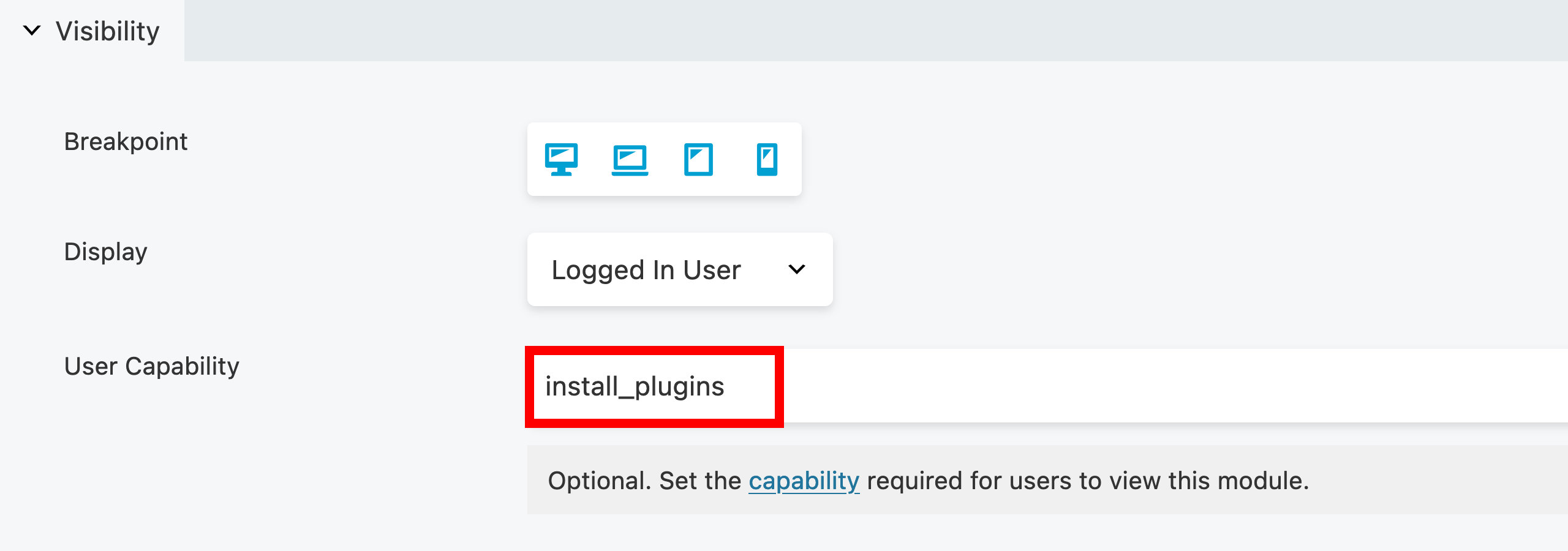 Using WordPress Capbilities to show or hide content