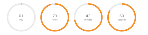 Countdown module, Numbers + Circles layout