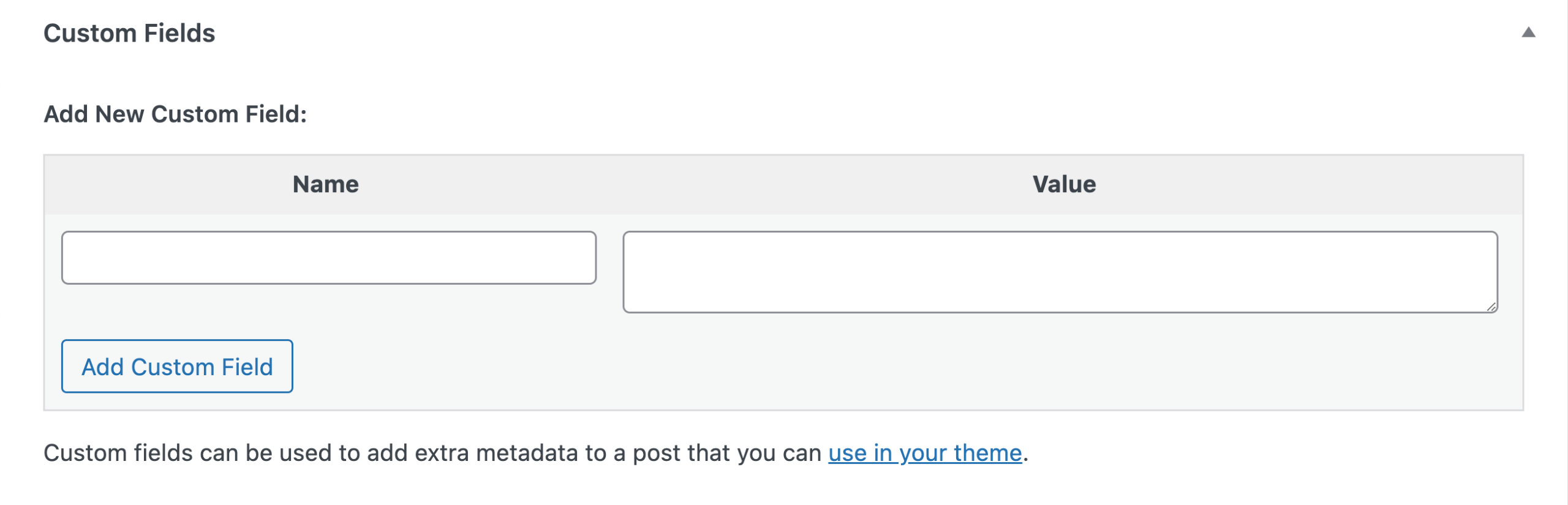 Add a WordPress Custom Field